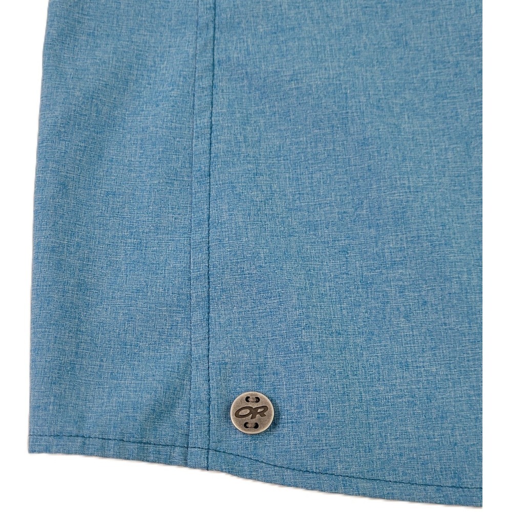 Outdoor Research Women's XL‎ Blue Reflection Long Sleeve Button Up Shirt Pockets - Picture 9 of 16